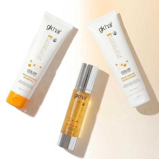 GK HAIR Travel Size Shampoo Conditioner set | Curly Hair Shampoo & Conditioner For Color Protection | Made with Aloe vera, Parki Butter | Free of Parabens Phthalates Sulfate Free 3.4 Fl Oz