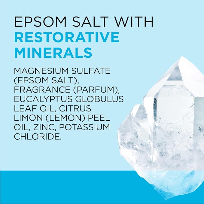 Dr Teal's Epsom Salt Restorative Minerals Soak with Magnesium, Potassium, Zinc & Eucalyptus Essential Oils, 3 lbs (Pack of 4)