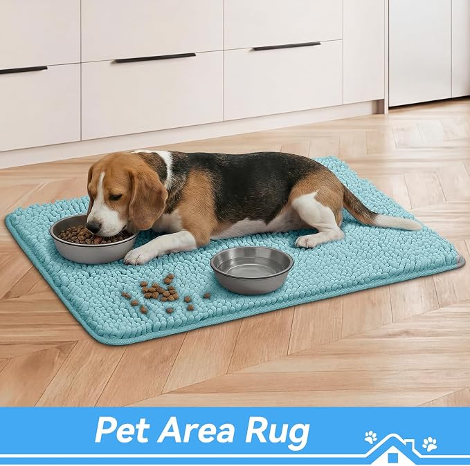 Bcoimo Super Absorbent Dog Door Mat, 36"*24" Anti Slip Mat for Muddy Paws, Pet Rugs for Dirty Paws Washable that Absorbs Moisture and Dirt, for Dog Cage and Pet Resting Carpet