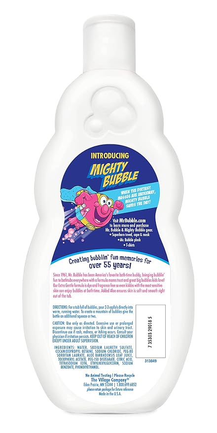 Mr Bubble Bubble Bath Extra Gentle 16 Ounce (473ml)