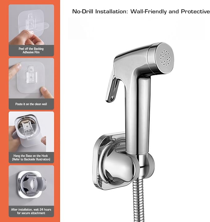 Dog Shower Attachment Kit with Handheld Sprayer – 8FT Flexible Stainless Steel Hose + Shower Arm Diverter – High Pressure Pet Bath Wand for Medium & Large Dogs, Long Thick Coat, Indoor All-Year Use