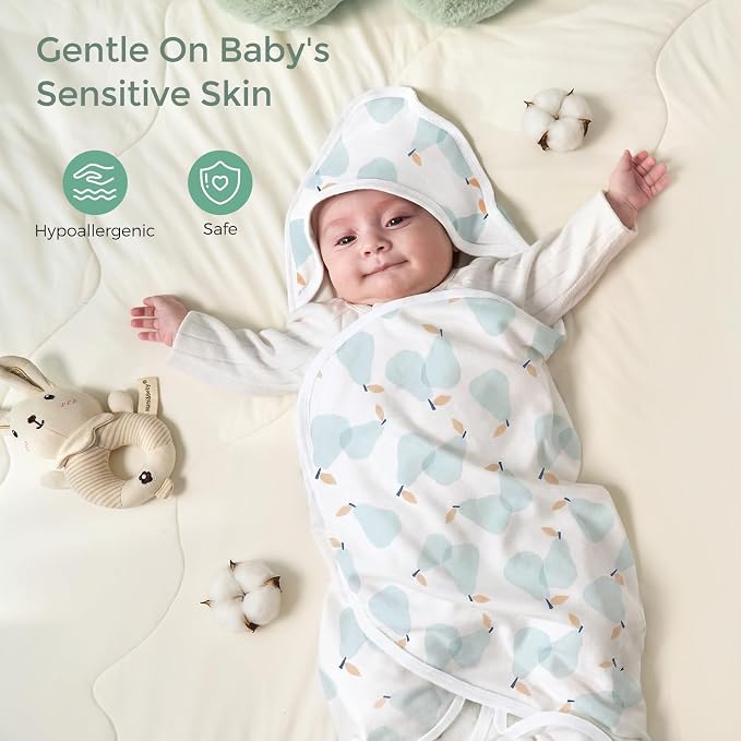 Momcozy Baby Towel with Hooded - Ultra Soft & Absorbent Large Bath Towel Set for Comfort & Gentle on Baby's Skin - Shower Gift & Bath Essential & Baby Registry Search for Newborn,Infant,Toddler,Kids