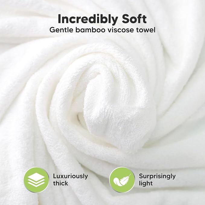 KeaBabies Hooded Baby Towel for Newborn Baby Bath Towels(Triceratops,30x30) | Viscose Derived from Bamboo, Large Baby Towels with Hood, Boys, Girls, Toddler, Soft Absorbent Baby Bath Essentials