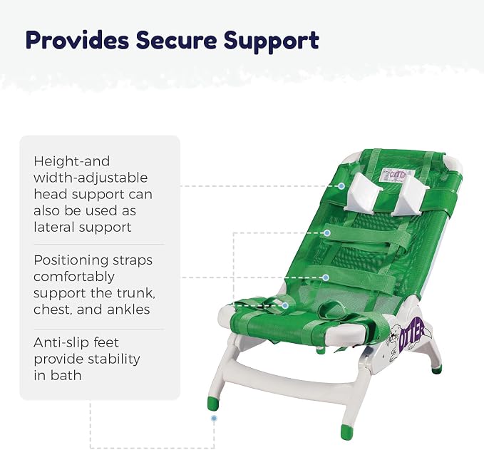 Inspired by Drive Otter Pediatric Bathing System, Green, Medium