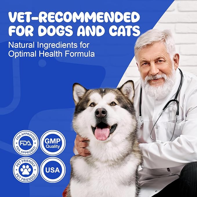 Dog Dental Powder for Fresher Breath - Dog Teeth Cleaning Powder Natural Plaque & Tartar Support with Probiotics & Enzymes lab co, Oral Care Supplement for Pet 160g