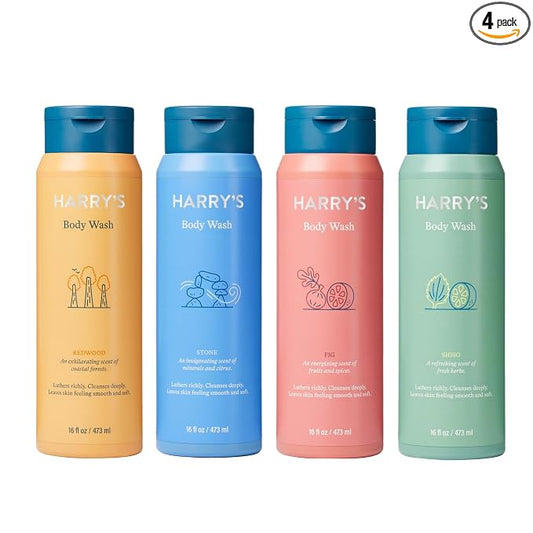 Harry's Men's Body Wash - Body Wash for Men - Variety Pack - 16 Fl oz , Pack of 4 (Packaging May Vary)