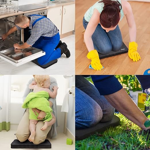 Ohuhu Extra Thick Kneeling Pad, Gardening Knee Pad Kneeling Foam Mat with Comfortable Surface, Water Resistant Large Knee Cushion Supplies for Garden Work Bath Yoga Exercise Gift for Women Men Seniors