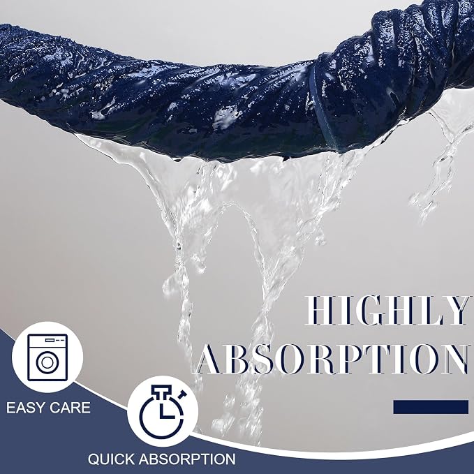 SmoothNovelty 2 Pcs Oversized Bath Towels 40 x 80 Inch, Extra Large Bath Sheets Microfiber Lightweight & Quick Dry, Jumbo Shower Towels for Adults Beach, Gym, Pool, Spa, Travel (Dark Blue)