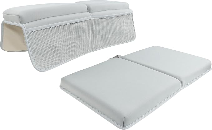 Acorn Baby Bath Kneeler and Elbow Rest Pad - Over Tub Foam Bathtub Kneeling Pad with Storage Pockets and Suction Cups 814205