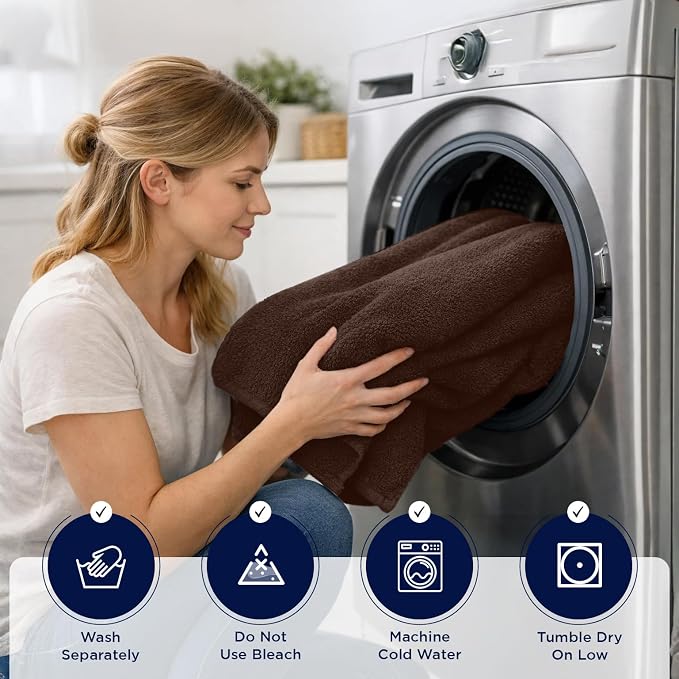 DAN RIVER 2 Pack Bath Sheets Extra Large 35x70, Large Bath Towels for Adults, XL Oversized Heavy Duty Towel Set, 600 GSM 100% Ring Spun Cotton, Soft Quick Dry, Brown