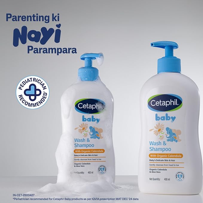 Cetaphil Baby Wash & Shampoo ,Tear Free, Paraben, Colorant and Mineral Oil Free, 13.5 Fl. Oz (Packaging May Vary)