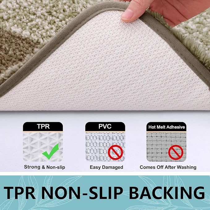 Arotive Microfiber Bathroom Rugs, Shaggy Soft and Absorbent Bath Rug, Thick Plush Machine Washable Dry Bath Mats for Bathroom, Tub and Shower, 54x24, Coffee, Rectangular