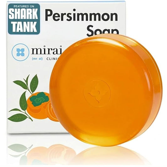 Mirai Clinical Persimmon Soap for Old People Smell,Nonenal® Odor Eliminator | Japanese Persimmon Soap, Natural Body Odor Soap, Green Tea Extract, Deodorizing Bar for Men, Women, Gentle for All Skin Types