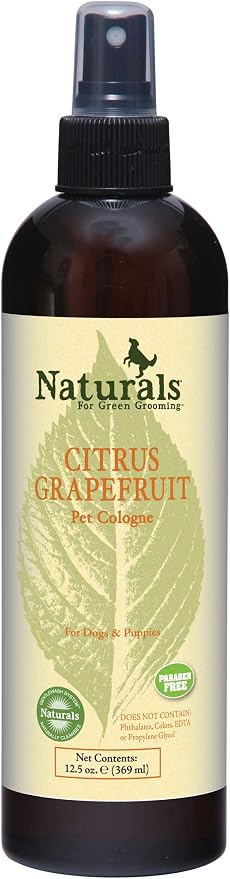 Showseason Naturals® Citrus Grapefruit Pet Cologne 12.5 oz For Dogs | Long-Lasting Odor Eliminator | Paraben-Free | Biodegradable and Non-Toxic | Made in USA