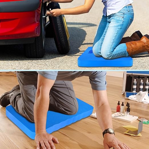 Folding Extra Thick Foam Garden Kneeling Pad, 4.5cm Memory Foam Lightweight & Portable with Handles for Gardening Yoga Bath Kneeler Pad Seat Cushion Indoor & Outdoor Support for Men Women (Grey)