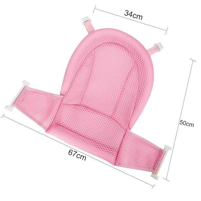 Baby Bath Support Mesh Pad Universal Bath Seat Net Soft Bathing Cushion Pad Mat Non-Slip Bath Seat Cushion Newborn Bath Tub Net Bath Floating Mesh Cushion for Baby Infant 0-3 Years Old (NO Bathtub)