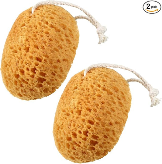2 Pcs Bath Sponges for Shower, Body Scrubber Sponges, Large Foam Loofah Exfoliating Face Puff for Women Men, Bathroom Accessories