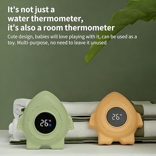 Bath Thermometers Cartoon Rockets Shaped Thermometers Water Temperature Meter Detector Bath Toy Floating Toy Detector for Newborns Toddler Cartoon Rockets Design Water Temperature