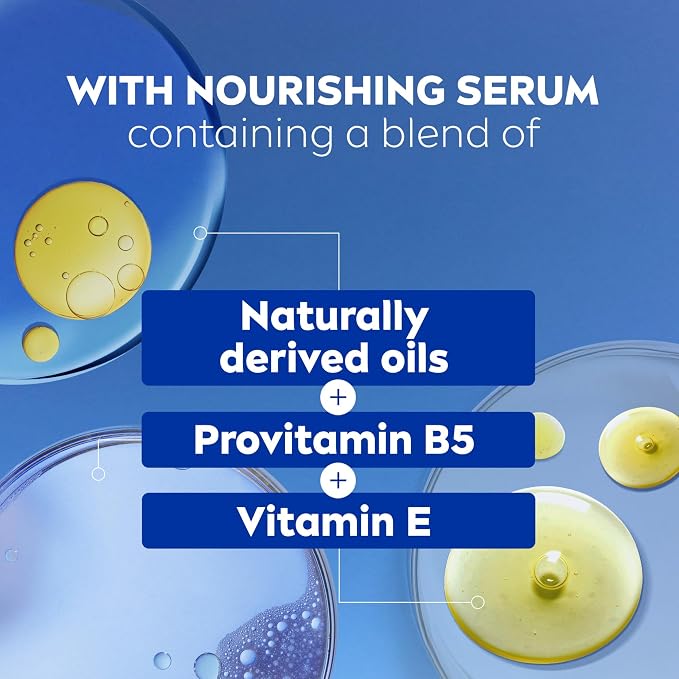 NIVEA Pampering Coconut and Almond Milk Body Wash with Nourishing Serum,Moisturizing Body Wash for Women,Enriched with Provitamin B5 and Vitamin E,20 Fl Oz Bottle,(Pack of 6)
