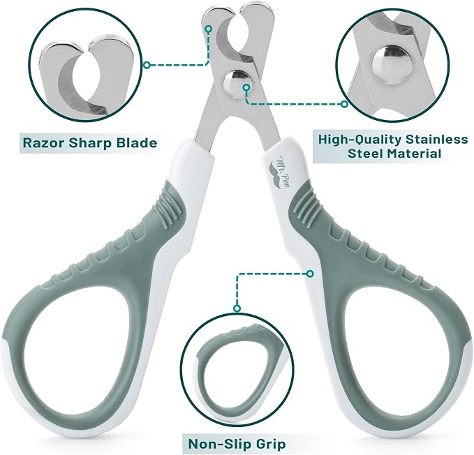 Mr. Pen- Cat Nail Clipper, Stainless Steel | Professional Sharp Cat Claw Trimmer for Small and Medium Cats, Pet Nail Clipper with Sturdy Non Slip Handle