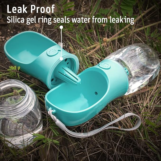 Pak Pooch Pack - Retractable Leash, Water Bottle, Paw Cleaner, Poop Bags - Small Dog Leash, Portable Dog Water Bottle