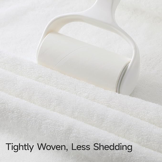 REDKISS Luxury White Bath Towels Set of 2, 100% Cotton 760GSM Heavyweight Bath Sheets, 31 x 63 Inch Oversized Large Bath Towels, Soft Plush Fluffy, Highly Absorbent Quick Dry Hotel Collection