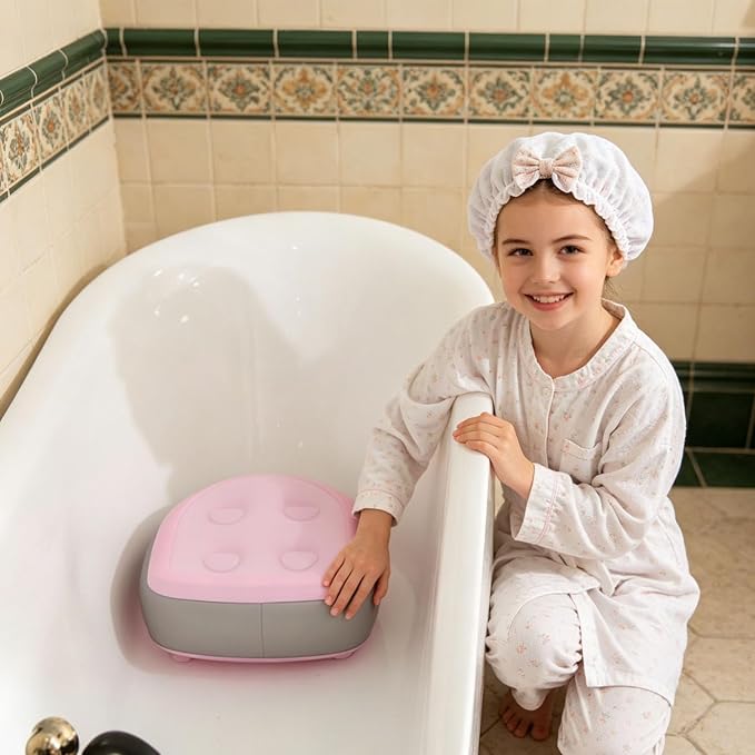 Hot Tub Seat SPA Seats for Hot Tub Booster for Adults Non-Slip Suction | Hot Tub Seats,Spa&Hot Tub Seat Portable ,Fordable Bathtub Seat for Home/SPA/Travel/Business Trip,Pink