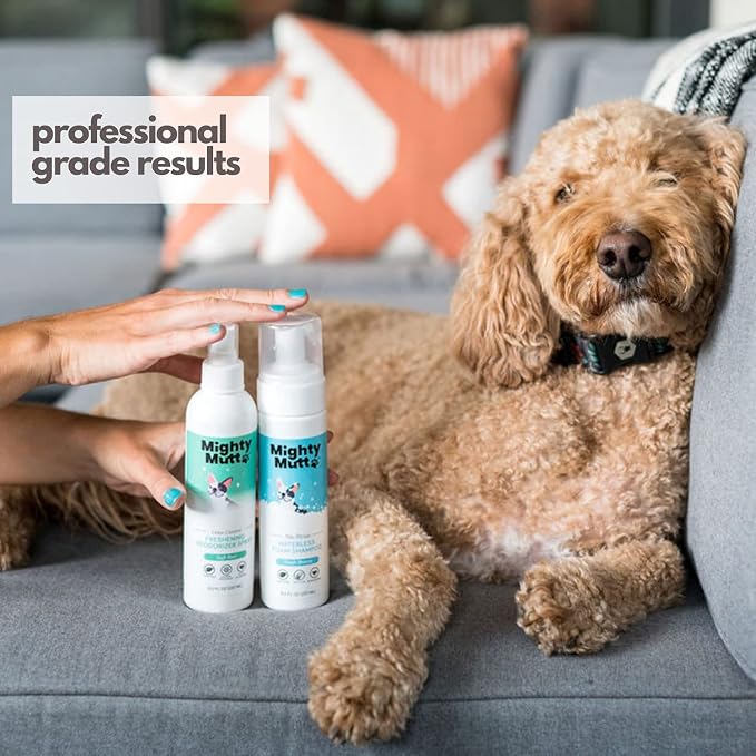 Mighty Mutt Natural Deodorizing Dog Spray | Odor Control and Freshening | Dog Spray for Smelly Dogs | Hypoallergenic, Calming and Moisturizing | Soft Rain, 8oz