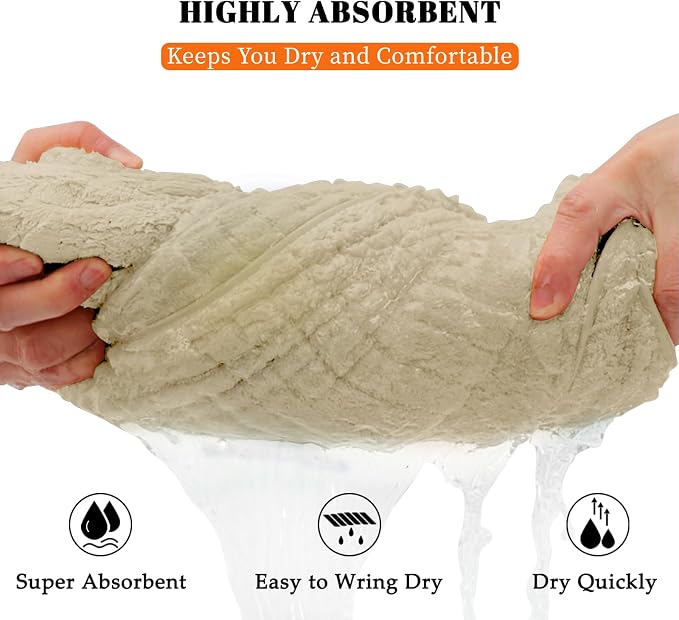 Bath Towels Set of 4 Extra Large 35 x 70 Inches,Luxury Thick High Absorbent and Quick Dry Bath Sheet,Ultra Soft Microfiber,Bathroom,Beach,Yoga,Sport,SPA,Fitness (Beige)