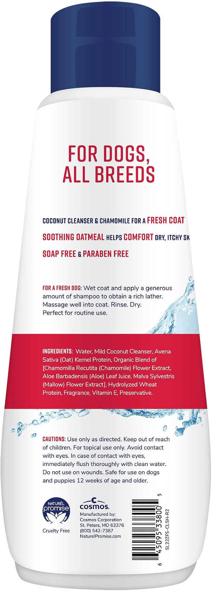Naturel Promise Fresh & Soothing Oatmeal Itch Relief Shampoo for Pets, 22oz