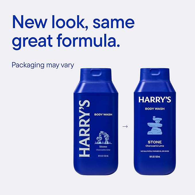 Harry's Men's Body Wash - Stone - (3 Pack) 18 fl oz - Shower Gel for Men - No Parabens, Sulfates, or Dyes