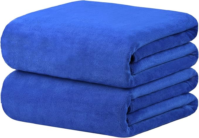 JML Microfiber Bath Sheet Towels, 2 Pack, 40" x 80", Extra Large Bath Towel for Adult,Super Absorbent, Fast Drying, Soft for Body, Shower,Sauna,Yoga,Sport, Fitness,Gym, Dark Blue