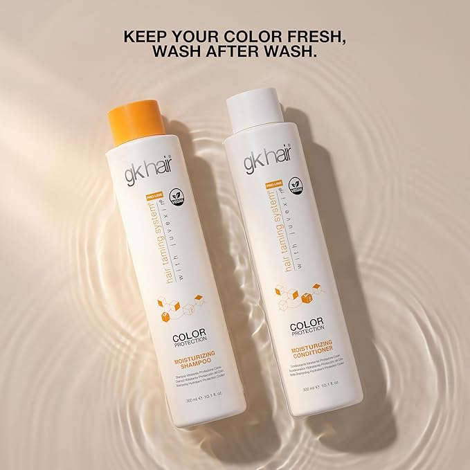 GK HAIR Keratin Shampoo and Conditioner set, Sulfate Free Moisturizing shampoo & conditioner for Color Treated Hair, Hydrating lightweight Formula for Dry, Damaged & Frizzy Hair 10.1oz each