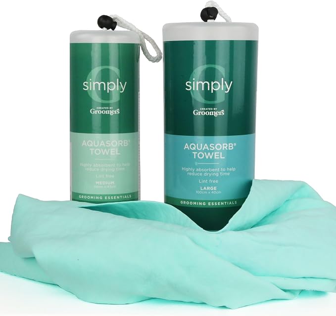 Groomers Large Aquasorb Pet Towel | Microfibre Chamois Professional Dog Grooming Essentials | Super Absorbent Lint Free