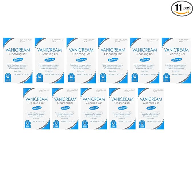 Vanicream Cleansing Bar, Fragrance Free - 3.9 Ounce (Pack of 11)