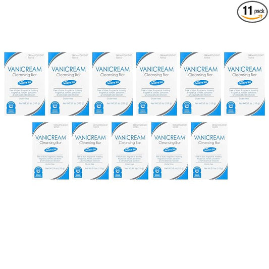 Vanicream Cleansing Bar, Fragrance Free - 3.9 Ounce (Pack of 11)