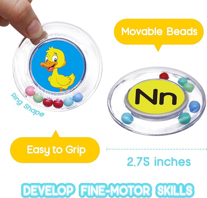 BeneSesqiu 26pcs Letters Floating Alphabet Bath Toys Ring, Mold Free Bathtub Toys Water Pool Toys Set with Mesh Bag for Kids Babies Toddlers Ages 2 3 4 - Preschool ABC Learning Educational Gifts