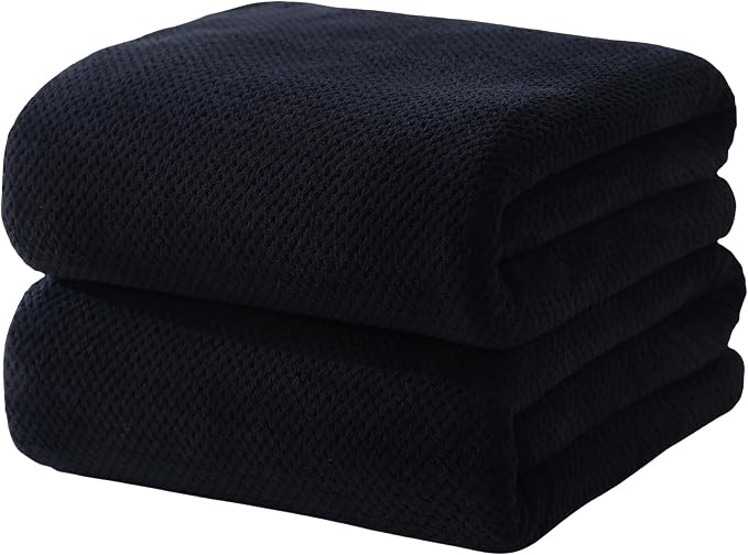 40x80 Inches Bath Sheets Towels for Adults Oversized Bath Towels Extra Large Luxury Super Soft Absorbent Quick Dry Microfiber(Black,2PCS)