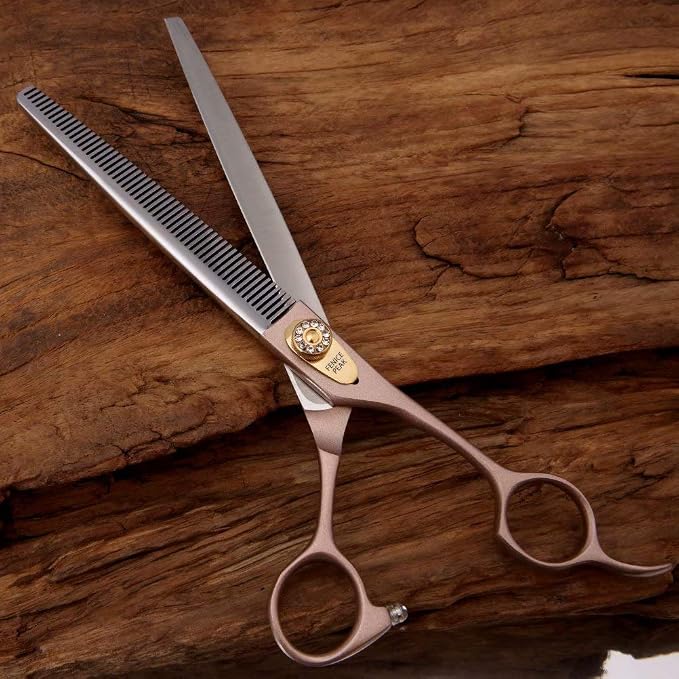Professional Thinning Scissors for Dog Cat 7.5'' Pet Grooming Scissors 440C Stainless Steel Thinning Shears for Dogs 50/56 Teeth