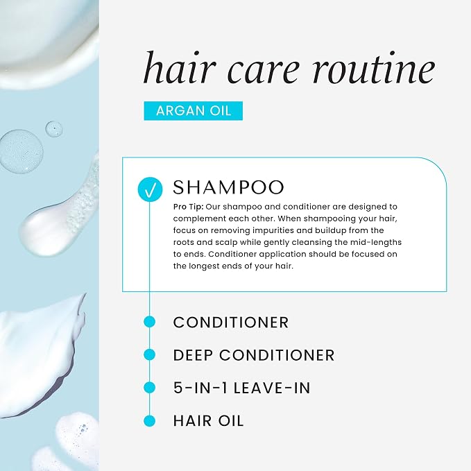 HASK Argan Oil Repairing Shampoo + Conditioner Set | Color Safe, Sulfate-Free, Paraben-Free, Gluten-Free, Cruelty-Free, For All Hair Types | 12oz each