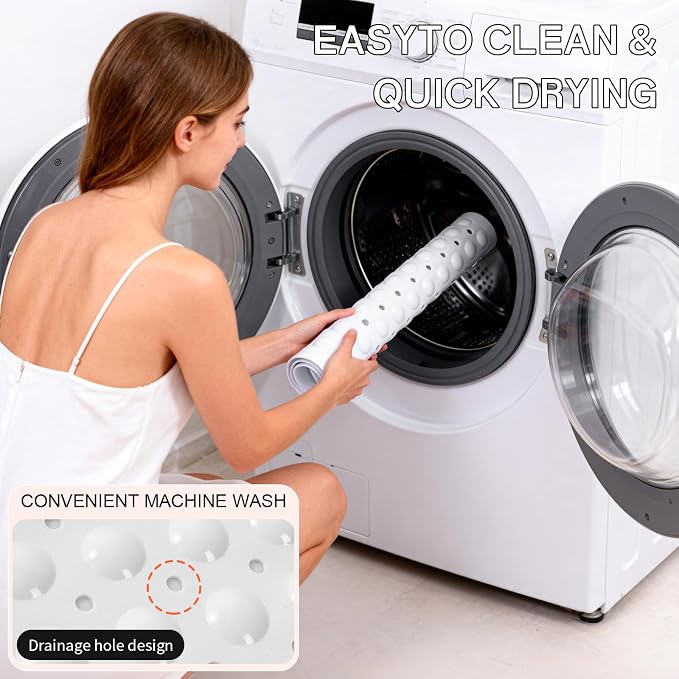 Anti-Slip Bathtub Shower mat, 21×21（ 53×53cm） inch Soft Oversized Machine Washable Non-Slip Bathtub mat with Drainage Holes, Bathroom Floor Suction Cup.（1-Opaque White）