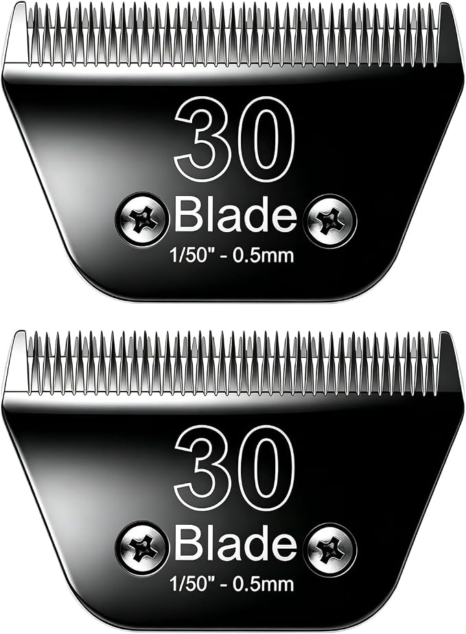 30W Wide Blade for Dog Grooming Blade Compatible with Andis Dog Clipper | Stainless Steel Dog Clipper Blades Compatible with Oster A5,Wahl km10 for Animal Dog,Cat,Horse,Black