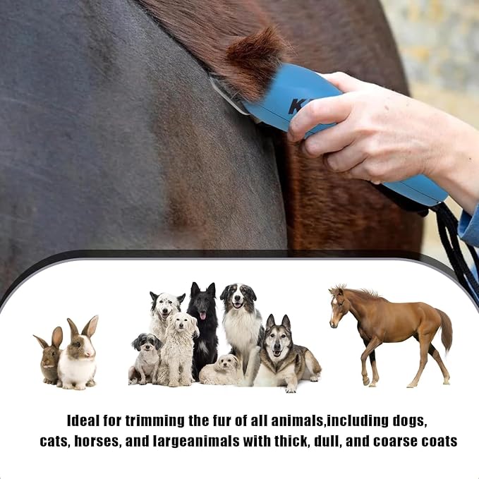 30W Wide Blade for Dog Grooming Blade Compatible with Andis Dog Clipper | Stainless Steel Dog Clipper Blades Compatible with Oster A5,Wahl km10 for Animal Dog,Cat,Horse,Black