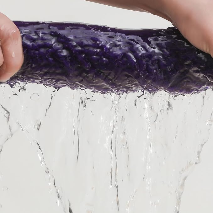 YTYC 29x59 Inch Bath Towels Set of 6 Large, Super Soft Lint Free Lightweight Microfiber Shower Towels for Bathroom 80% Polyester (Violet Purple, 6 Piece)