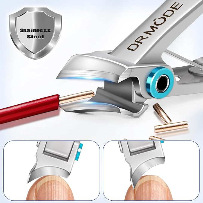 Toenail Clippers for Thick Toenails for Seniors, 2026 New Heavy Duty Nail Clippers for Men Thick Ingrown Nails with Wide Jaw Opening, Upgrade Slanted Curved Large Fingernail Ingrown Toenail Clippers