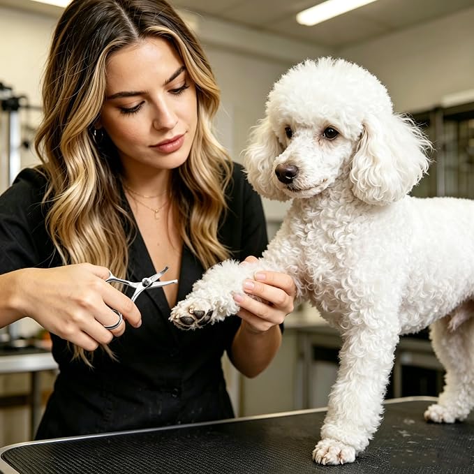 2 in1 Curved Dog Grooming Scissors Kit,5.5" & 5" Curved Down Pet Grooming Scissors with round tips for pets face and paw grooming