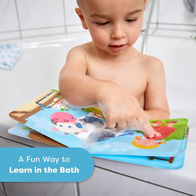 HABA Animal Wash Day - Magic Bath Book - Wipe with Warm Water and the Muddy Pages Come Clean