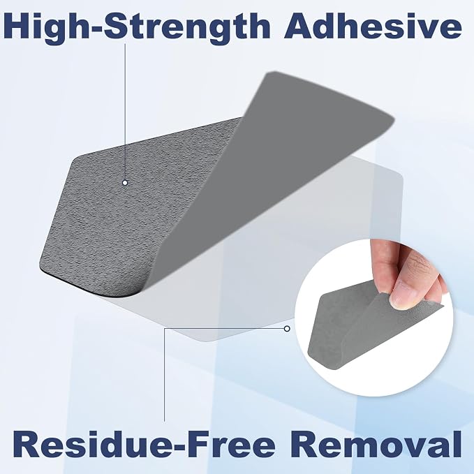 Gecork 28 PCS Shower Floor Non Slip Stickers with Strong Adhesive, Invisible & Durable Anti Slip Shower Stickers with Scraper for Bath Tub, Pools and Stairs, Grey, Hexagonal