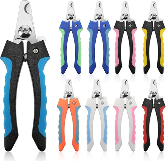 9 Pcs Small Dog Nail Clippers Bulk with Safety Guard to Avoid Over-Cutting Pet Nail Claw Grooming Pet Cutter Toenail Trimmer for Small Medium Dogs Nails Home Grooming(Classic)