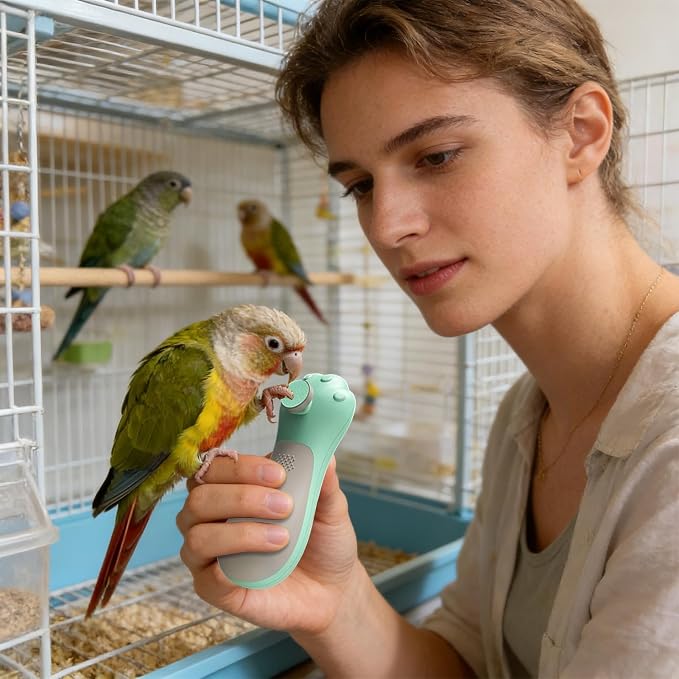 Parrot Claw Sharpener - ABS, Electric Bird Nail Grinder Beak Trimming Tool | Multi Functional Pet Nail Care Device with 6 Heads, Portable Quiet Design for Birds Home Cage Use